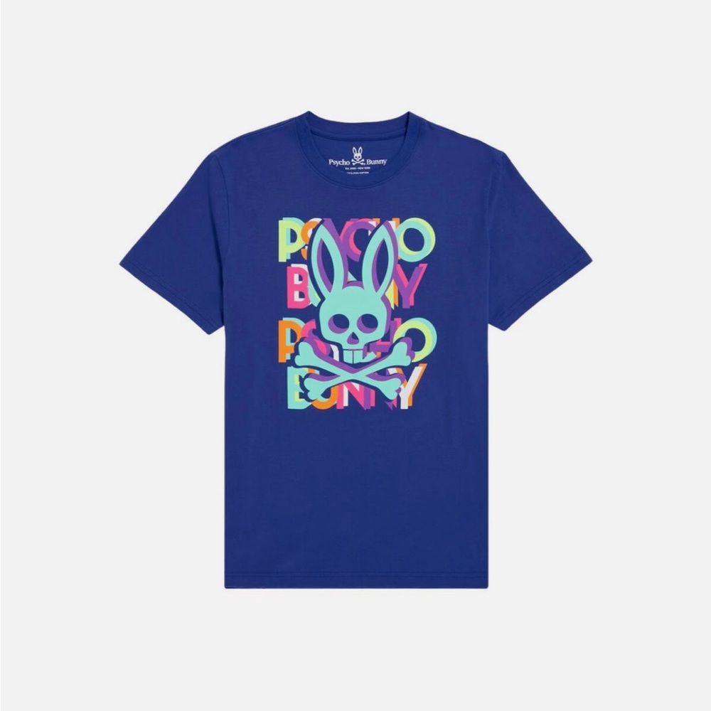 Men's Psycho Bunny Sapphire Hudson Multicolor T-Shirt size 7/xl